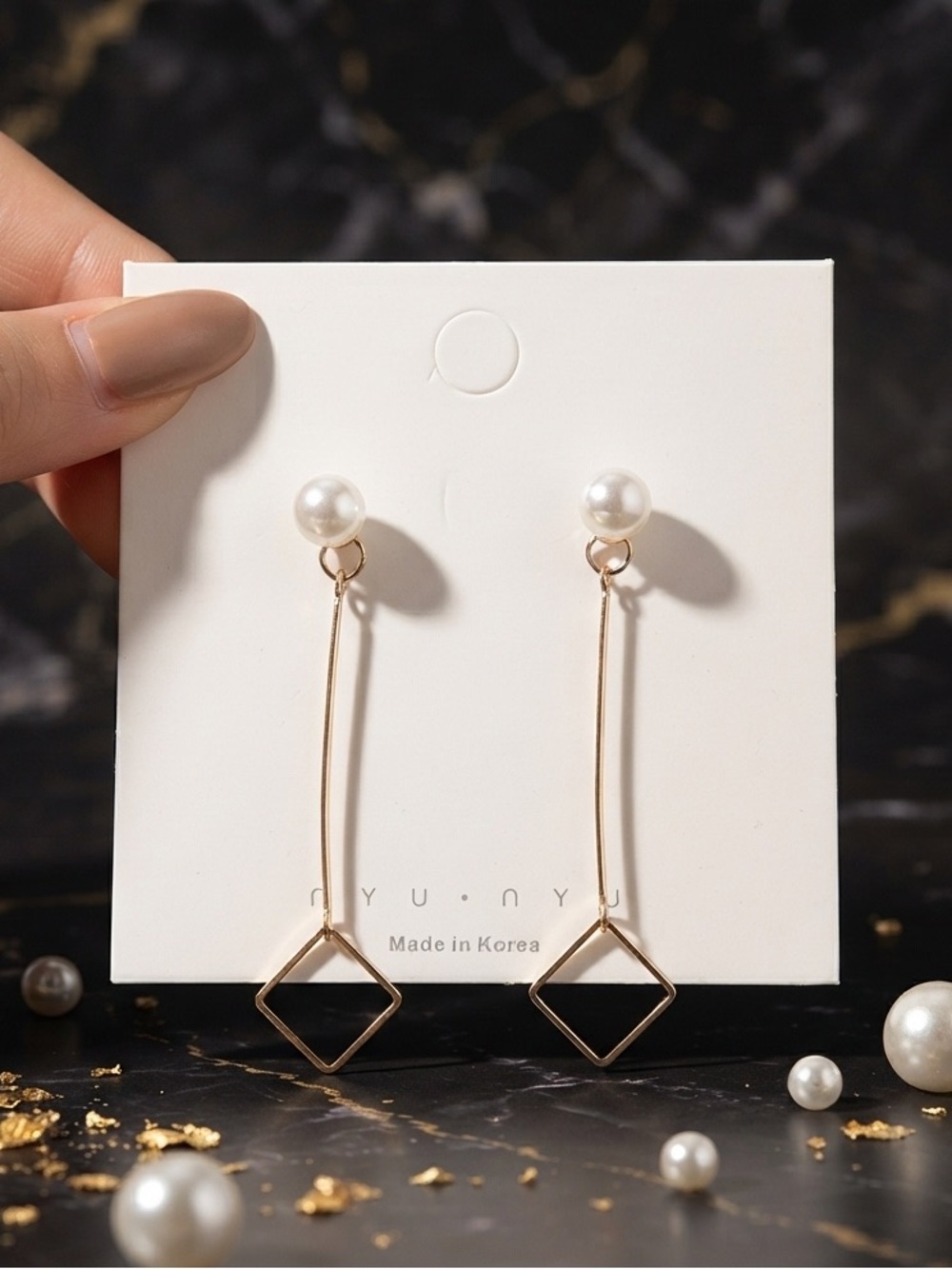 Gold Pearl Drop Earrings. Women’s jewelry. 3 For $10! NWT